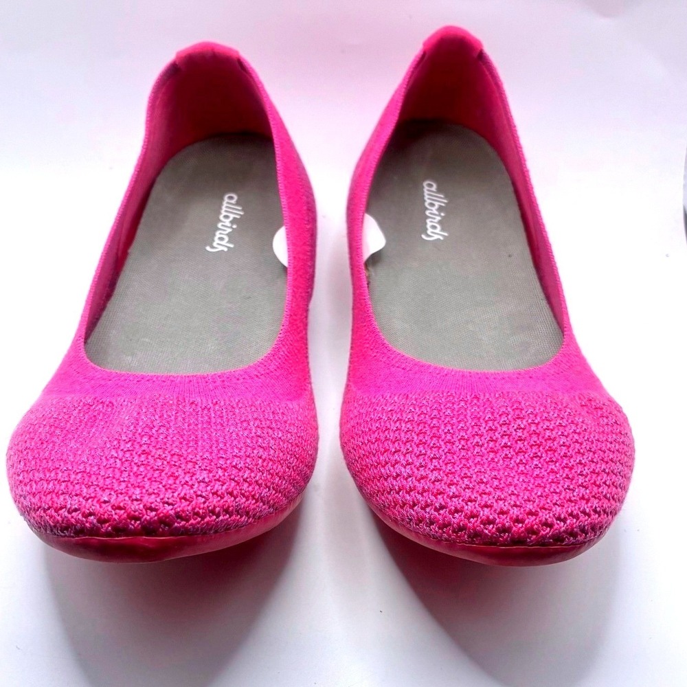 Allbirds Tree Breezers 8.5 Bloom Pink Eucalyptus Knit Ballet Flats Machine Wash